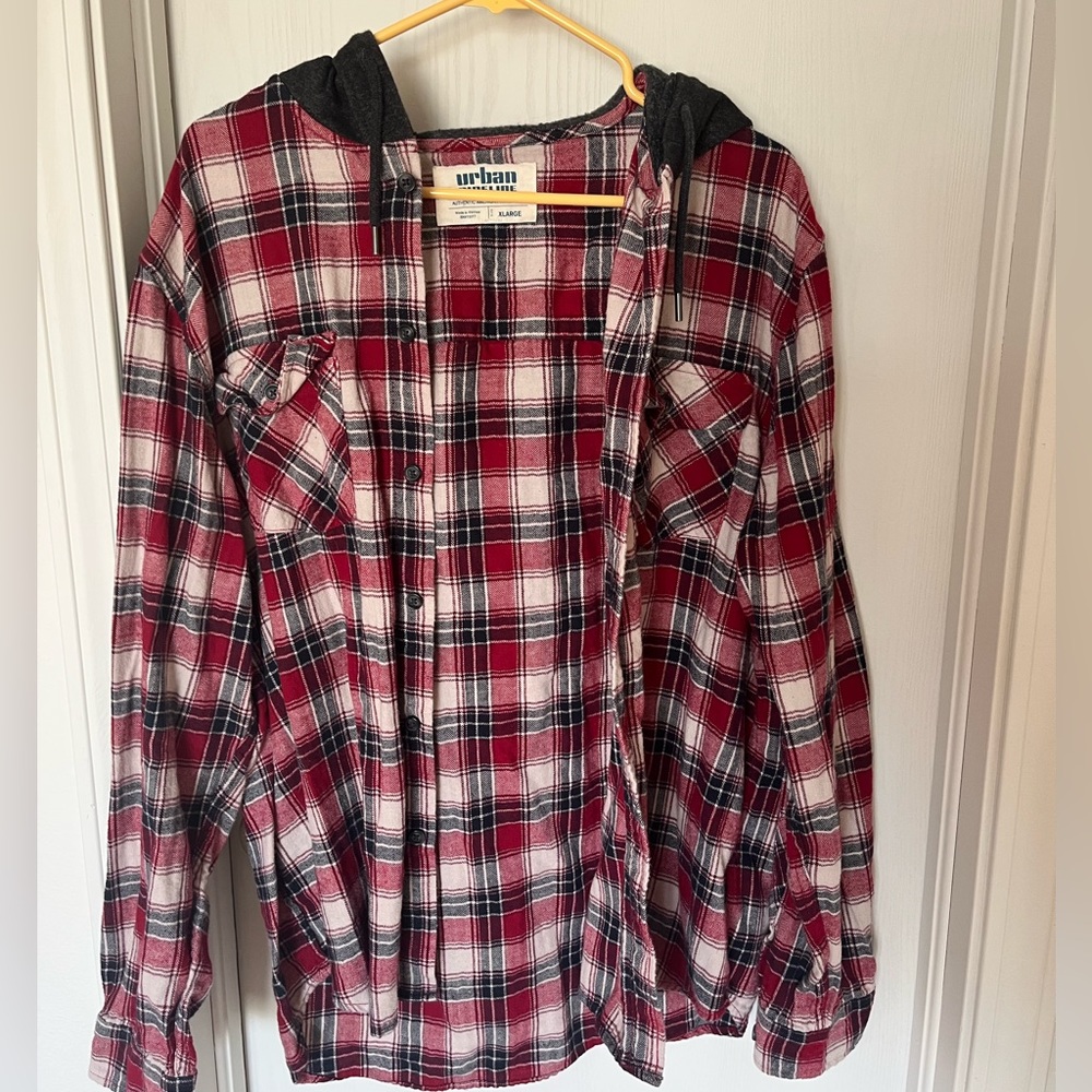 Flannel with hood!